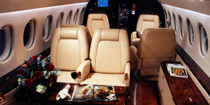Falcon 2000 view for Bahamas charter