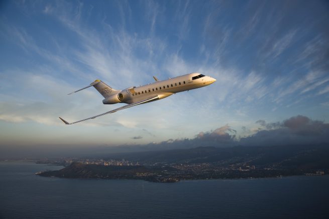 Global 5000 view for Bahamas charter