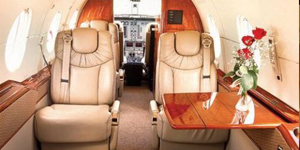Hawker 400XP view for Bahamas charter