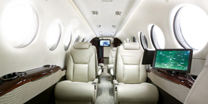 King Air 350 view for Bahamas charter