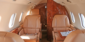 Learjet 55 view for Bahamas charter