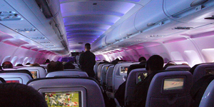 Airbus A320 cabin for Bahamas charter