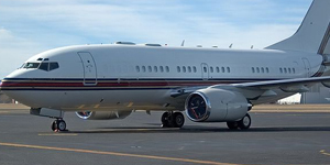 Boeing Business Jet (BBJ) view for Bahamas charter