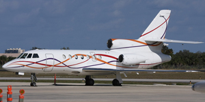 Falcon 2000 cabin for Bahamas charter