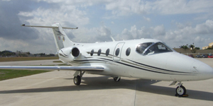 Hawker 400XP view for Bahamas charter