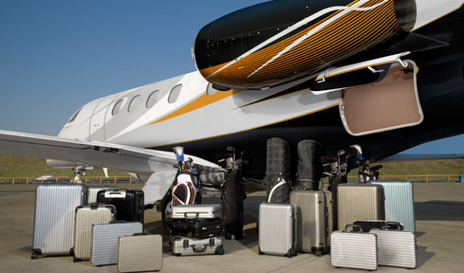 Private jet relocation flight to the Bahamas with family luggage and pets