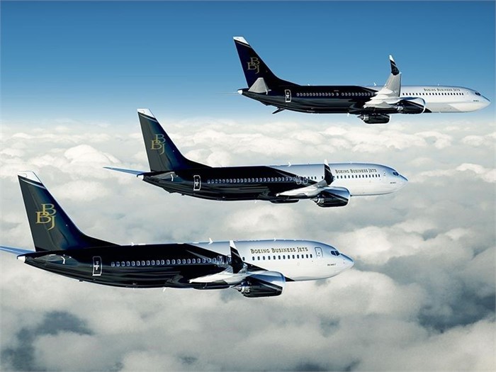 Boeing Business Jet (BBJ) cabin for Bahamas charter
