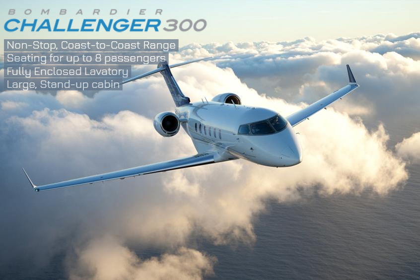 Challenger 300 super midsize jet private aircraft for Bahamas charter