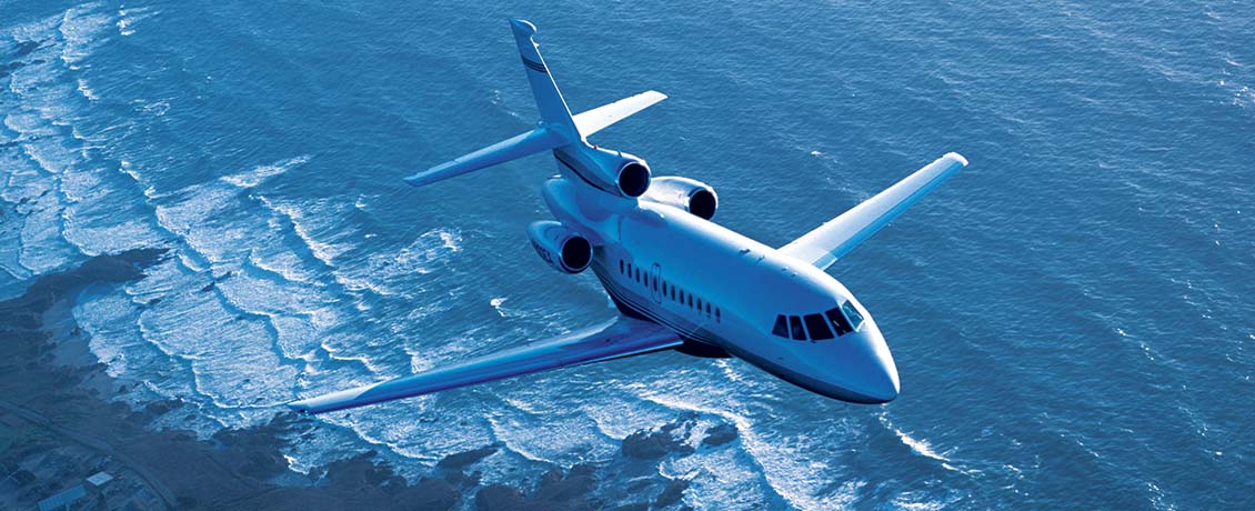 Dassault Falcon 900EX cabin for Bahamas charter