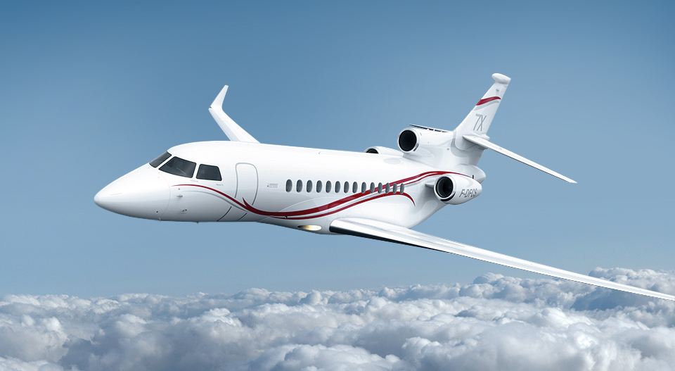 Falcon 7X cabin for Bahamas charter