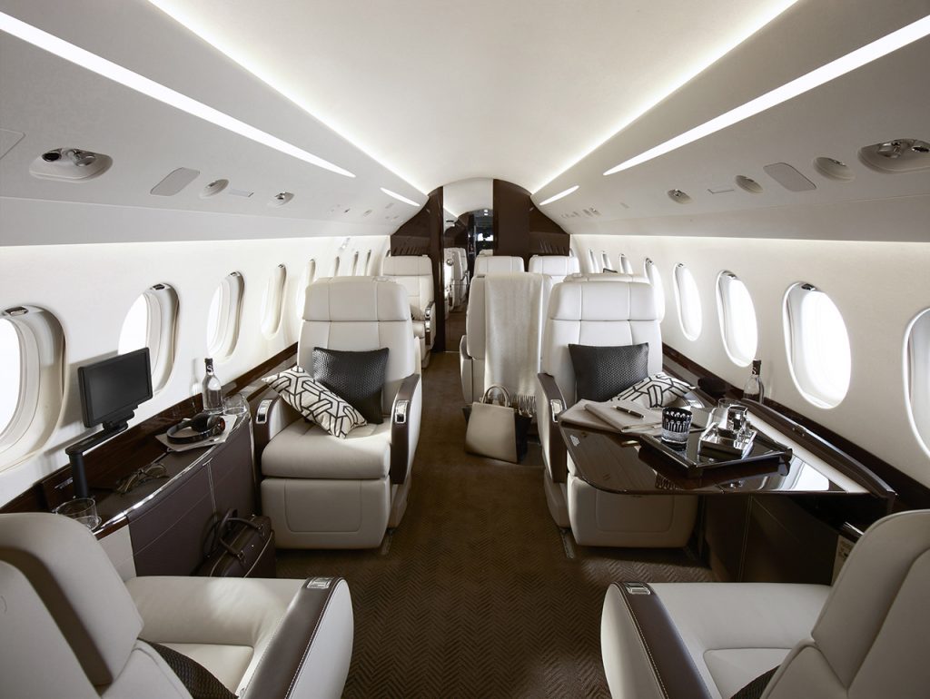Dassault Falcon 2000LXS view for Bahamas charter