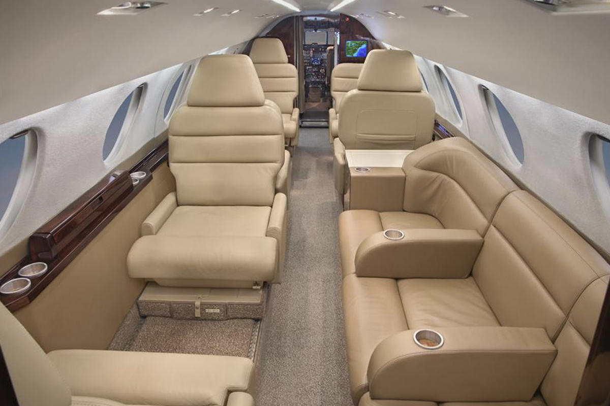 Falcon 20 cabin for Bahamas charter