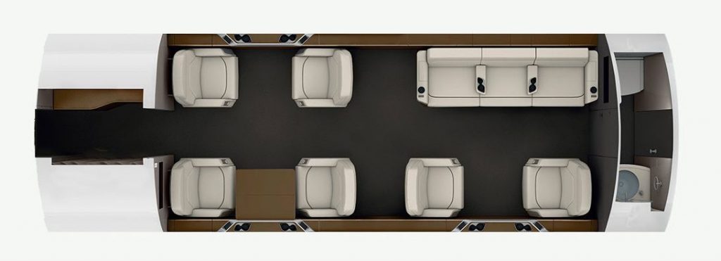 Bombardier Challenger 650 view for Bahamas charter