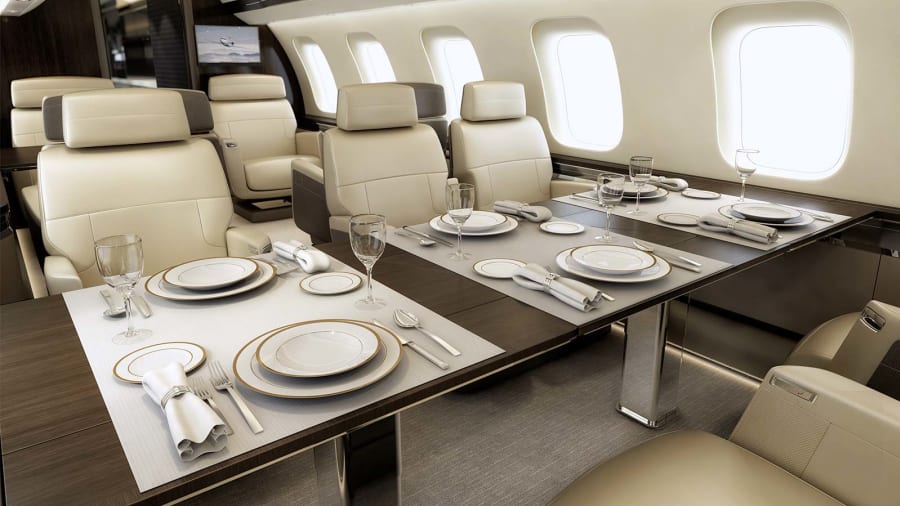 Bombardier Global 7500 view for Bahamas charter