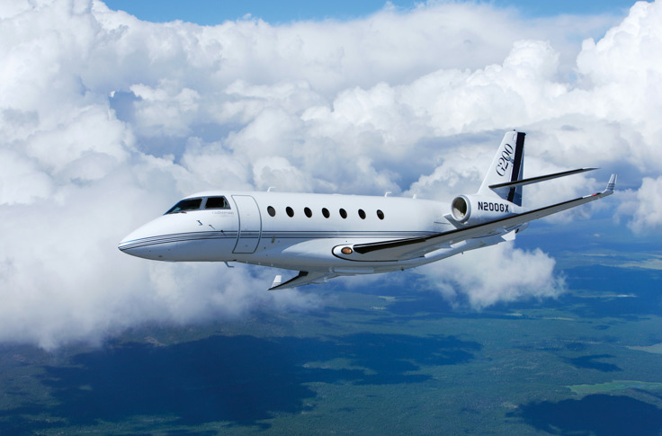 Gulfstream G200 super midsize jet private aircraft for Bahamas charter