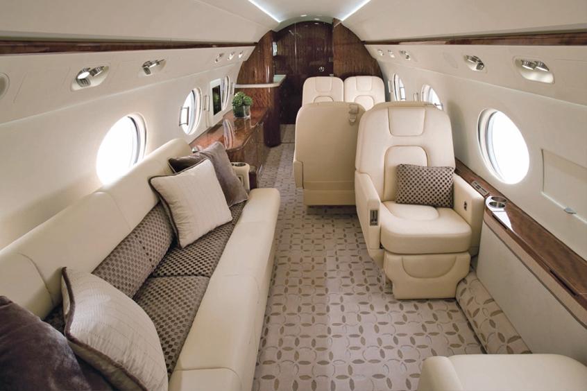 Gulfstream G350 cabin for Bahamas charter