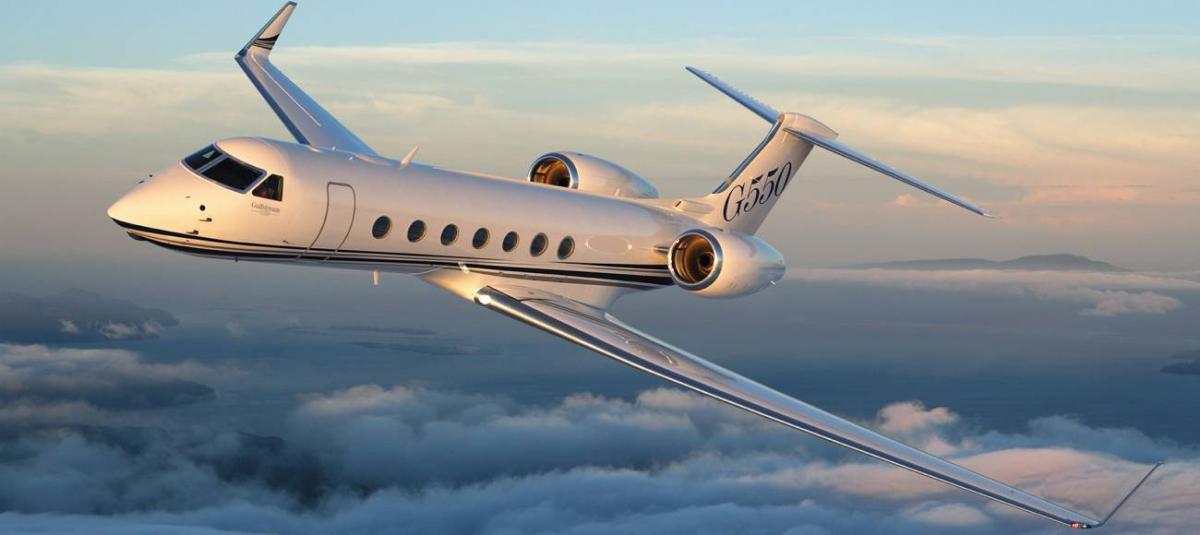 Gulfstream G550 cabin for Bahamas charter
