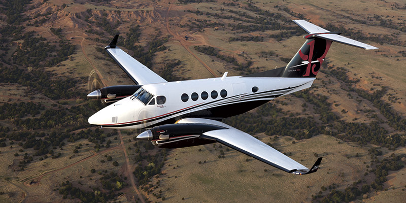 Beechcraft King Air 250 cabin for Bahamas charter