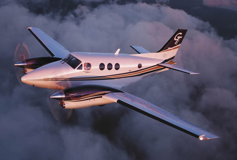King Air 90 cabin for Bahamas charter