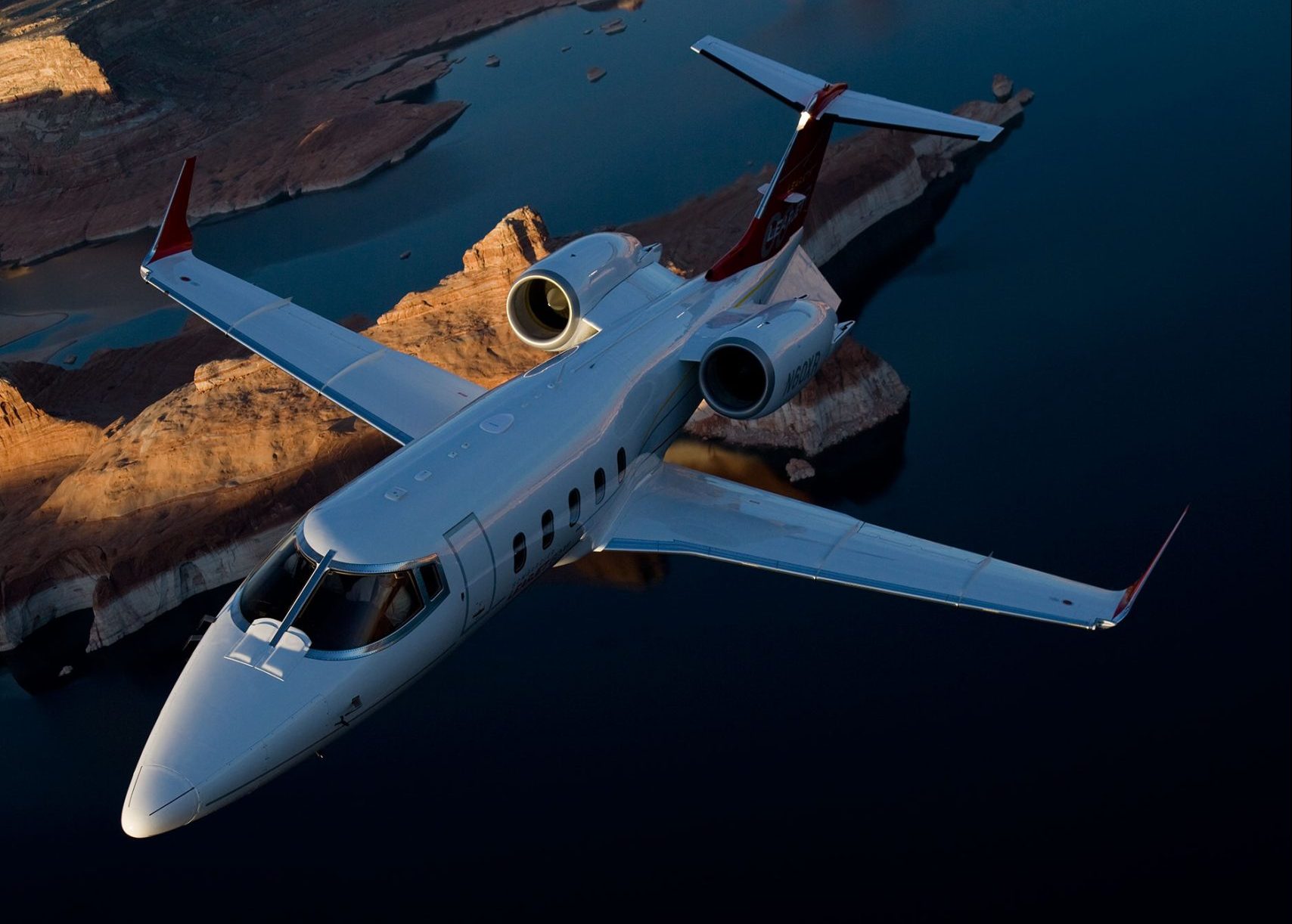Learjet 60 midsize jet private aircraft for Bahamas charter