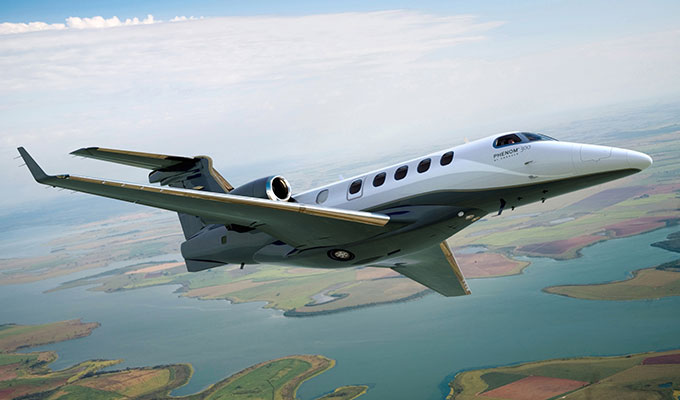 Embraer Phenom 300 cabin for Bahamas charter
