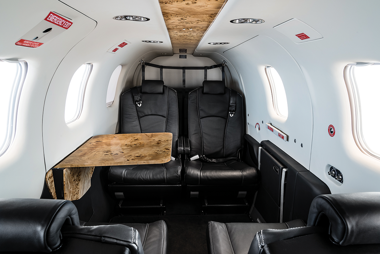 Socata TBM 850 cabin for Bahamas charter