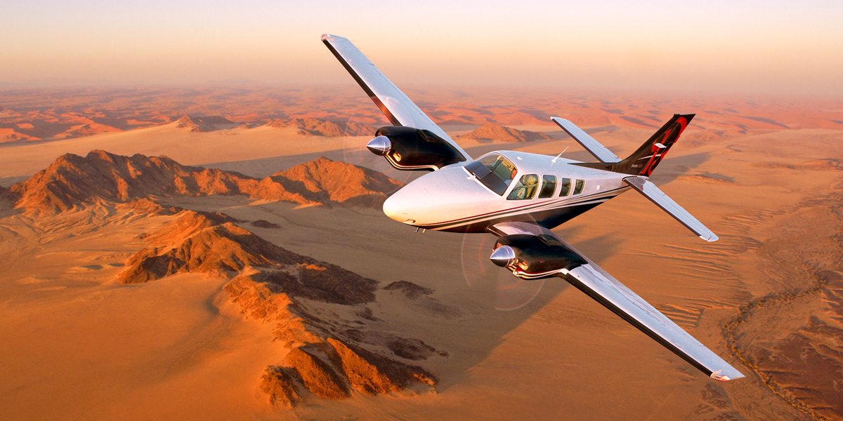 Beechcraft Baron G58 piston private aircraft for Bahamas charter