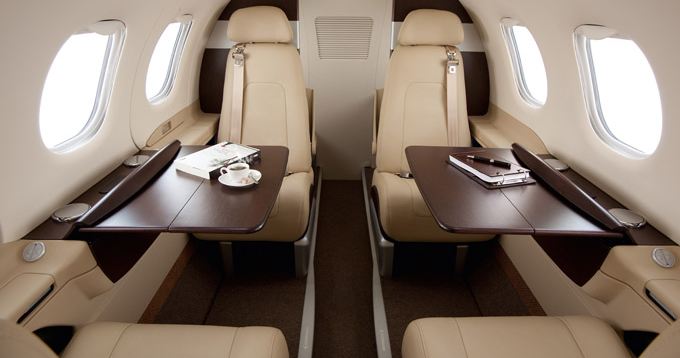 Embraer Phenom 100 view for Bahamas charter