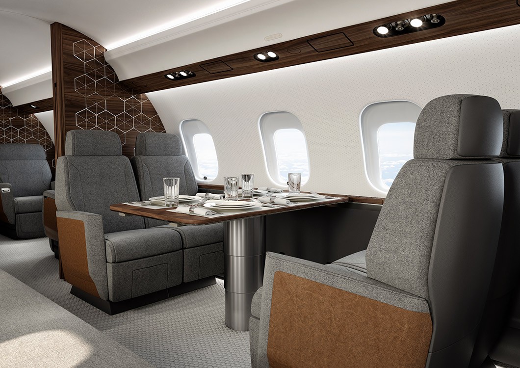 Bombardier Global 6500 cabin for Bahamas charter