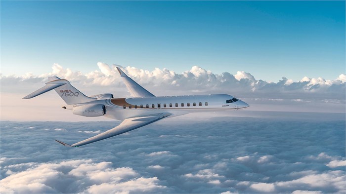 Bombardier Global 7500 cabin for Bahamas charter