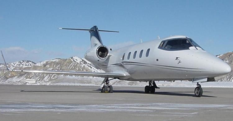Learjet 55 midsize jet private aircraft for Bahamas charter