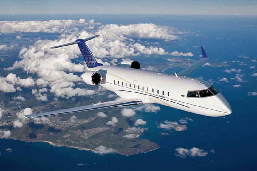 Challenger 850 cabin for Bahamas charter